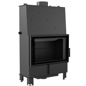 LUCY/PW/16/W/BLACK - (16kW)  Ø 200 Kamineinsatz  wasserführend mit SWT schwarze Brennkammer