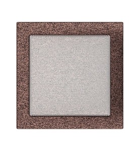 Lüftungsgitter  Kamingitter  22cm x 22cm schwarz-gold