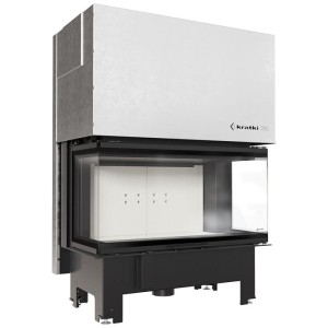 Kamineinsatz NBC/1000/400 (15 kW)  3-Seitig Verglasung U-Eckkamin  links/rechts - Hebetür  -"Guillotine" 