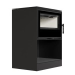 Kaminofen - KARI 70/W - 8 (kW) Ø150 mit Holzfach und Türfeder  