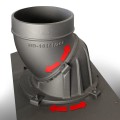 Zweiteiliger gusseiserner Abgasstutzen, beweglich von 360°.jpg