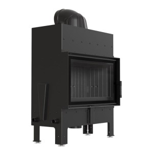 Kamineinsatz Aus Stahl FLOKI/M/PF (10 kW) Ø 200 - Brennkammer schwarz