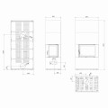 Kamineinsatz FLOKI BOX Rechts 8 KW Ø 160 Bausatz Quarzsinter OXIDE MORO.png
