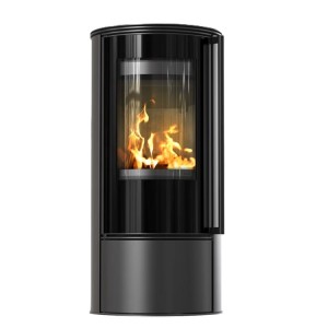 Kaminofen Aus Stahl - SKADI (5,5 KW) Ø 150 / Ba2 - mit schwarzer Brennkammer
