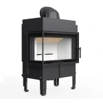 Stahlkamin KRATKI NORRA 9,9 kW Ø 200 mit Verglasung links - Speicherkamin