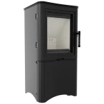 Freistehenden Stahl Kaminofen KOZA K5/S/W/D (7kW) mit Holzfach geschlossen Ø150