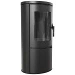Kaminofen Koza AB - freistehender Kaminofen, Schwedenofen Gusseisen und Stahl (8kW) Ø 150 - schwarze Brennkammer