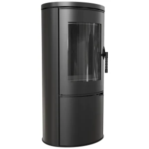 Kaminofen Koza AB - freistehender Kaminofen, Schwedenofen Gusseisen und Stahl (8kW) Ø 150 - schwarze Brennkammer