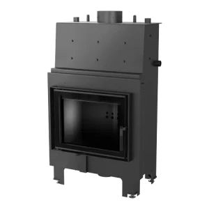 Kamineinsatz mit Wassermantel MBM/PW/10/W/BLACK - (12kW) Ø180 mit SWT - schwarze Brennkammer  (1)