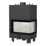  MBM  PW 10 P/BS/W -  (12kW) Ø 180 Wasserführender Eck Kamineinsatz - Verglasung rechts  mit SWT 