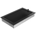 Kamingitter 22x37 - schwarz mit Jalousien(3)
