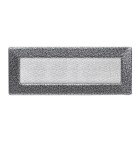 Lüftungsgitter  Kamingitter  11cm x 42cm schwarz-silber