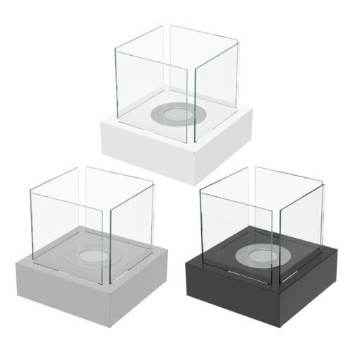 Biokamin TANGO mit Glas 300 x 300mm in 3 Farben  Tischkamin.jpg