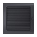 Kamingitter 22x22 - graphite mit Jalousien(2)