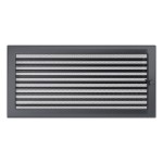 Lüftungsgitter, Kamingitter 22x45 graphit mit Jalousien