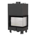 MBZ  PW 13 P/BS/W -  (13kW)  Wasserführender Eck Kamineinsatz - Verglasung rechts  mit SWT 