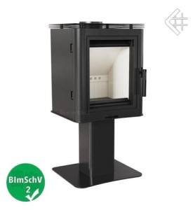 Freistehenden Kaminofen KOZA K5/S/N - (7kW), Ø 150 mm, Stahl auf Fuss  