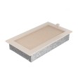 Kamingitter (17x30)cm kremig mit Jalousien(3)