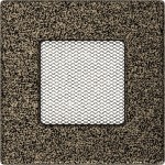 Lüftungsgitter  Kamingitter  11x11cm   schwarz-gold