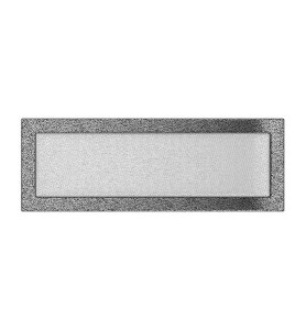 Lüftungsgitter  Kamingitter  17x49 schwarz-silber