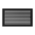 Kamingitter 22x37 - schwarz mit Jalousien(1)