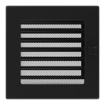 Lüftungsgitter Kamingitter 17x17 - schwarz mit Jalousien