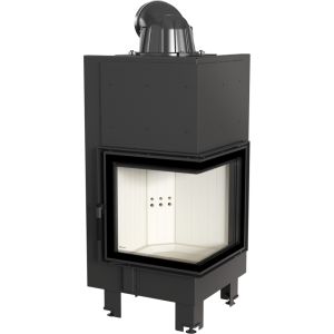 MBN P/BS - (8 kw) KRATKI  Eck Kamineinsatz - Verglasung rechts "Glass"