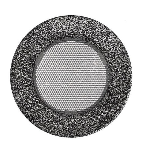 Lüftungsgitter RUND schwarz-silber Ø 100 (1).