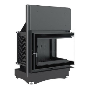 ZUZIA ECO 12 rechts BS DECO  Gusseisen Kamineinsatz - Warmluft (12kW) 