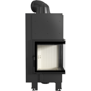  KRATKI  Eck Kamineinsatz MBN/P/BS/SG - Verglassung rechts - gebogenes Glas