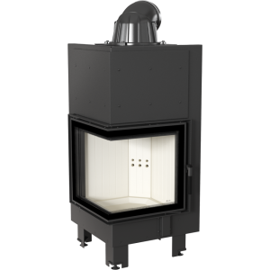  KRATKI  Eck Kamineinsatz MBN  (8kW)- Verglassung links - gebogenes Glas