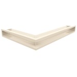 KRATKI Eck-Lüftungsgitter LUFT, 766 X 547 X 60 Mm, Schwarz – Abluftgitter Für Kamin Mit 45°-Lufteinlass