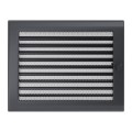 Kamingitter 22x30 - graphite mit Jalousien(1)