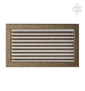 Lüftungsgitter Kamingitter 22x37 - schwarz-gold  mit Jalousien