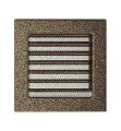 Kamingitter 17x17 schwarz-gold  mit Jalousien(1)