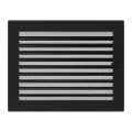 Kamingitter 22x30 - schwarz mit Jalousien(1)