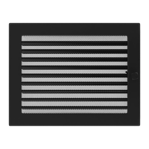 Kamingitter 22x30 - schwarz mit Jalousien(1)