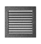 Lüftungsgitter Kamingitter 22x22 - schwarz-silber  mit Jalousien