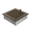 Kamingitter 17x17 schwarz-gold  mit Jalousien(3)
