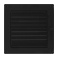 Kamingitter 22x22 - schwarz mit Jalousien(2)