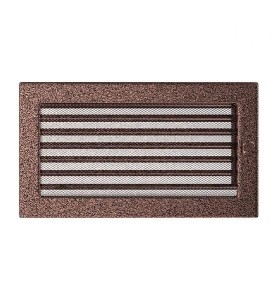 Lüftungsgitter Kamingitter 17x30 - kupferfarbig  mit Jalousien