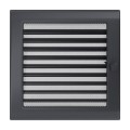 Kamingitter 22x22 - graphite mit Jalousien(1)