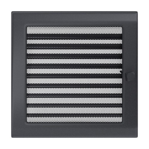Kamingitter 22x22 - graphite mit Jalousien(1)