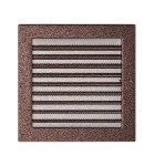 Lüftungsgitter Kamingitter 22x22 - kupferfarbig mit Jalousien