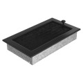 Kamingitter 17x30 - schwarz mit Jalousien(3)