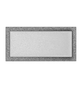 Lüftungsgitter  Kamingitter  22cm x 45cm schwarz-silber