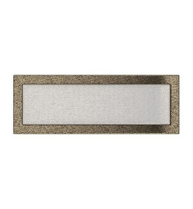 Lüftungsgitter  Kamingitter  17x49 schwarz-gold